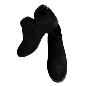 Journee Collection Shoes Rimi Ankle Boots Suede Zip Round Toe